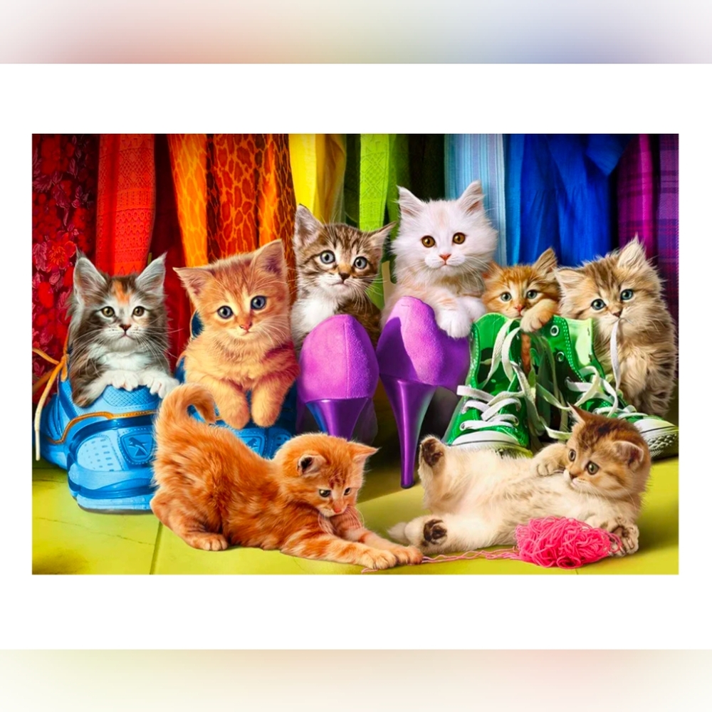 🪩2/20$ Eurographics Kitten Pride Puzzle NWT